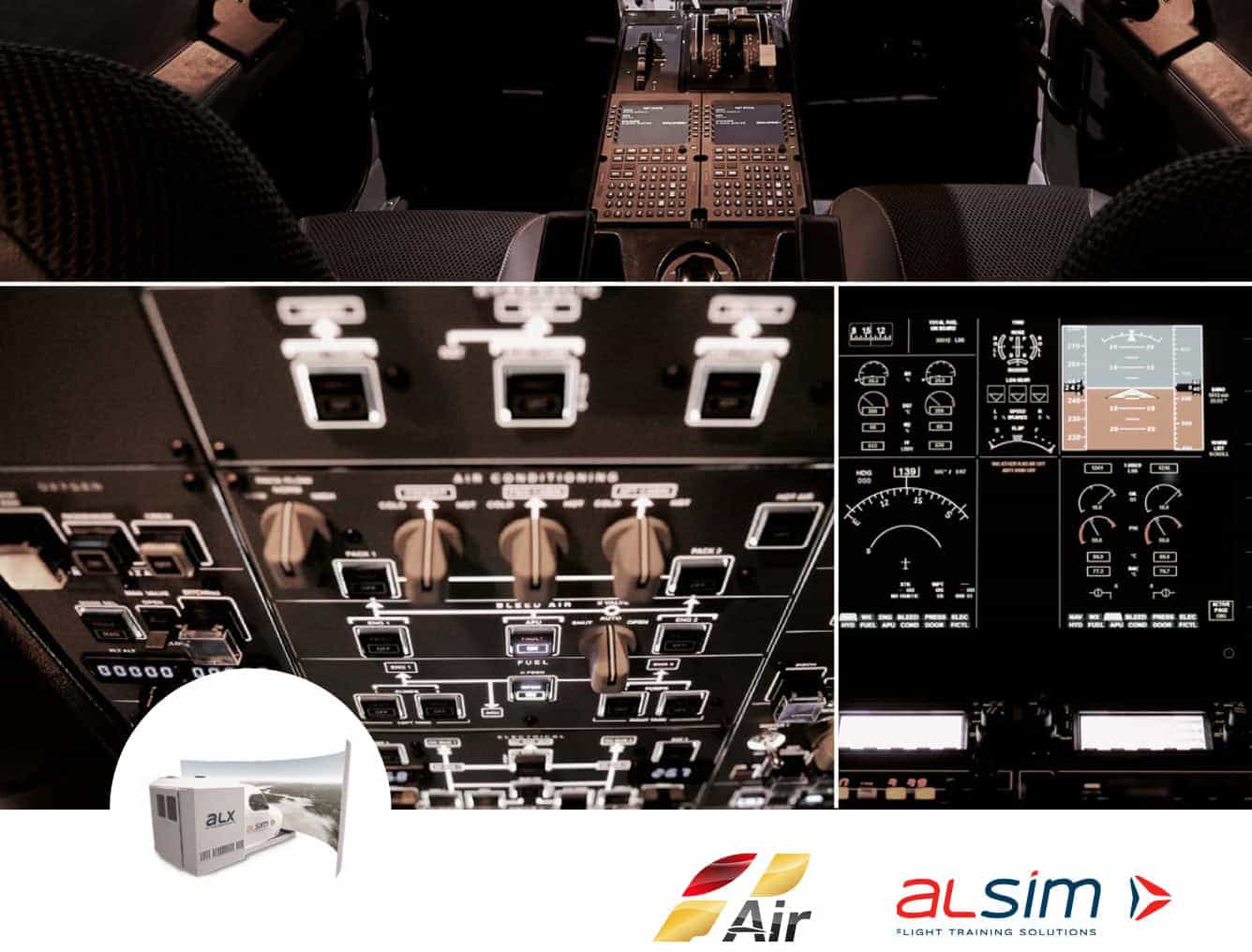 Top panel simulator flight alsim alx cockpit instruments