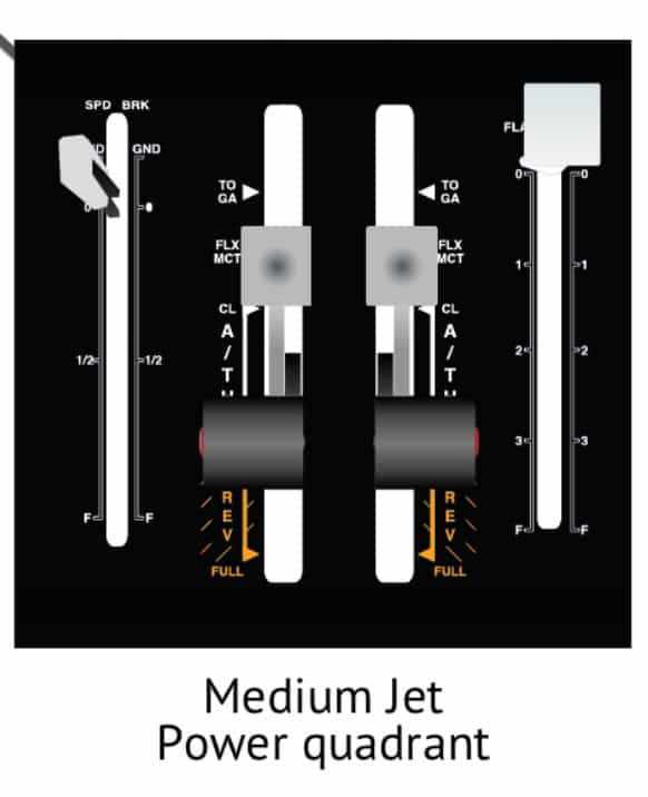 Lever medium jet flight simulator alsim alx