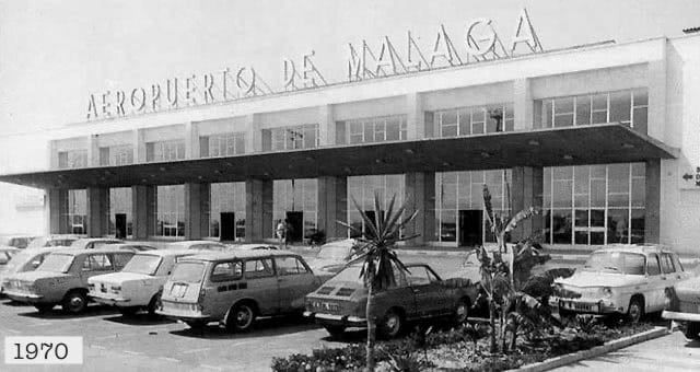 Image of the terminal 1 of the Airport of Malaga in 1970.