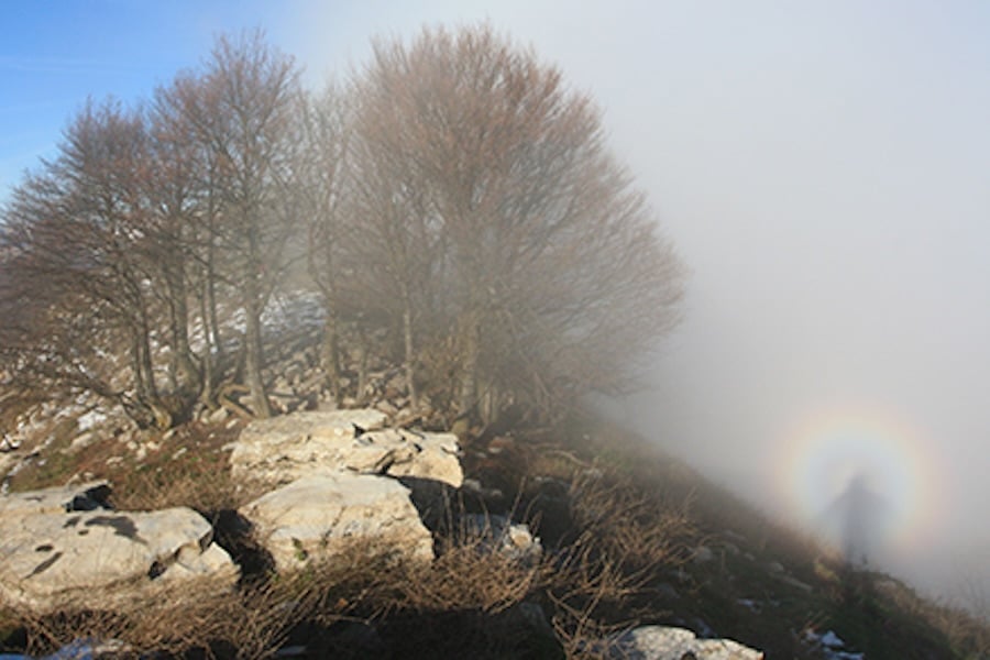 The Swiss Alps where the brocken spectre has been seen.