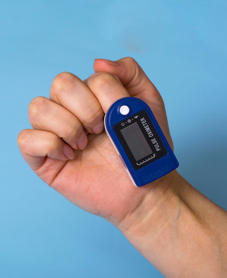 Oximeter, a tool used to measure the presence of oxygen in the blood