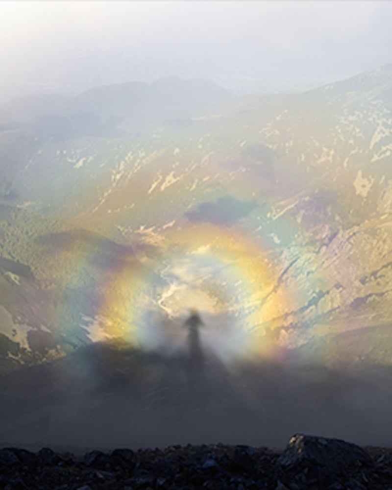 Brockenspectre seen in the mountains